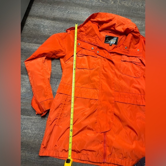 Sam Edelman Orange Utility Jacket with Hood - Picture 12 of 12